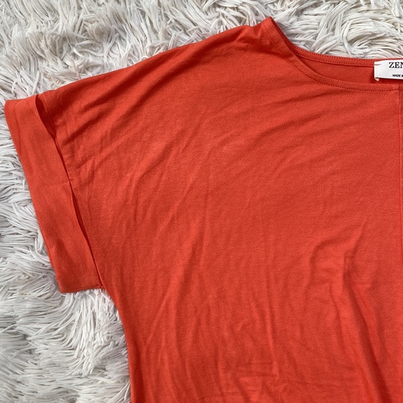 Zenana Twist Hem Dolman Top 💗 Orange - Picture 5 of 10